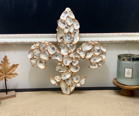 Oyster Shell Fleur de Lis